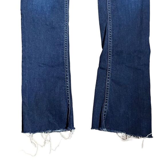 Zara Womens Denim Jeans Medium Rise Skinny Distress Hem Blue Wash 39 - Picture 4 of 10